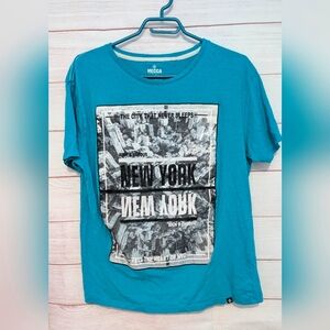 Euc Vintage Mecca Blue Graphic T-Shirt for Men Size Large